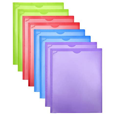 WOT I Heavy Duty Plastic Folders with Pockets and Prongs.